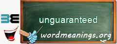 WordMeaning blackboard for unguaranteed